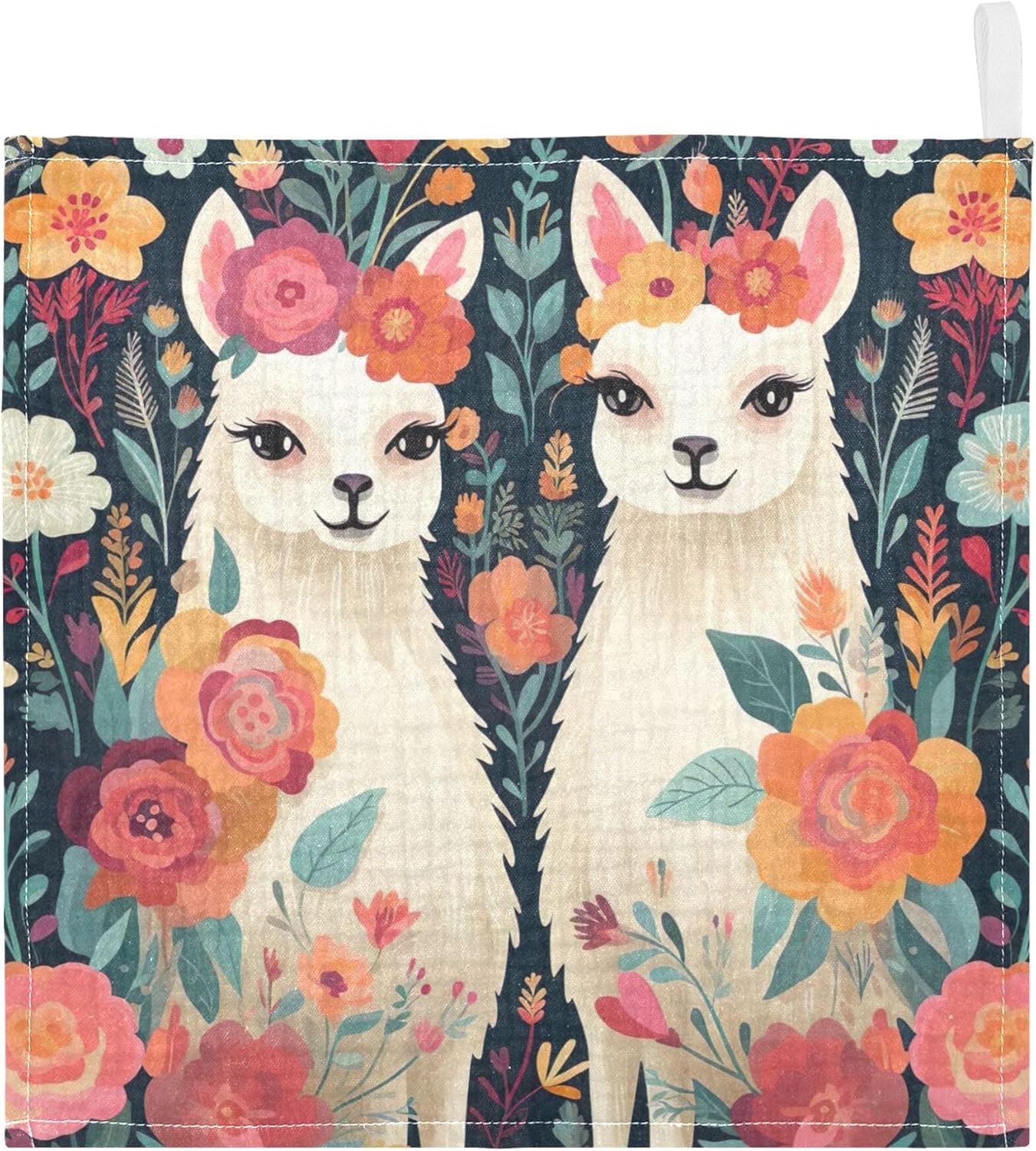 Tangkunup Cute Alpacas Baby Washcloths 12 X 12 Inch, Muslin Cotton Soft