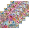 Tangkunup Paisley Flowers Washcloths Towels, Highly Absorbent and Soft