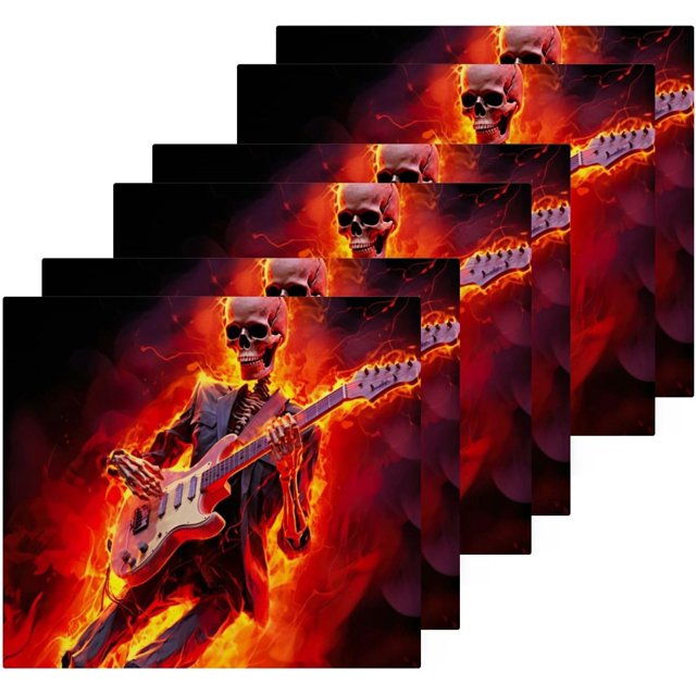 Tangkunup Skeleton Play The Guitar Washcloths Towels, Highly Absorbent
