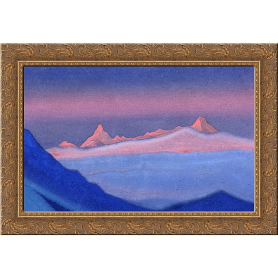 Tangla 24x18 Gold Ornate Wood Framed Canvas Art by Nicholas Roerich