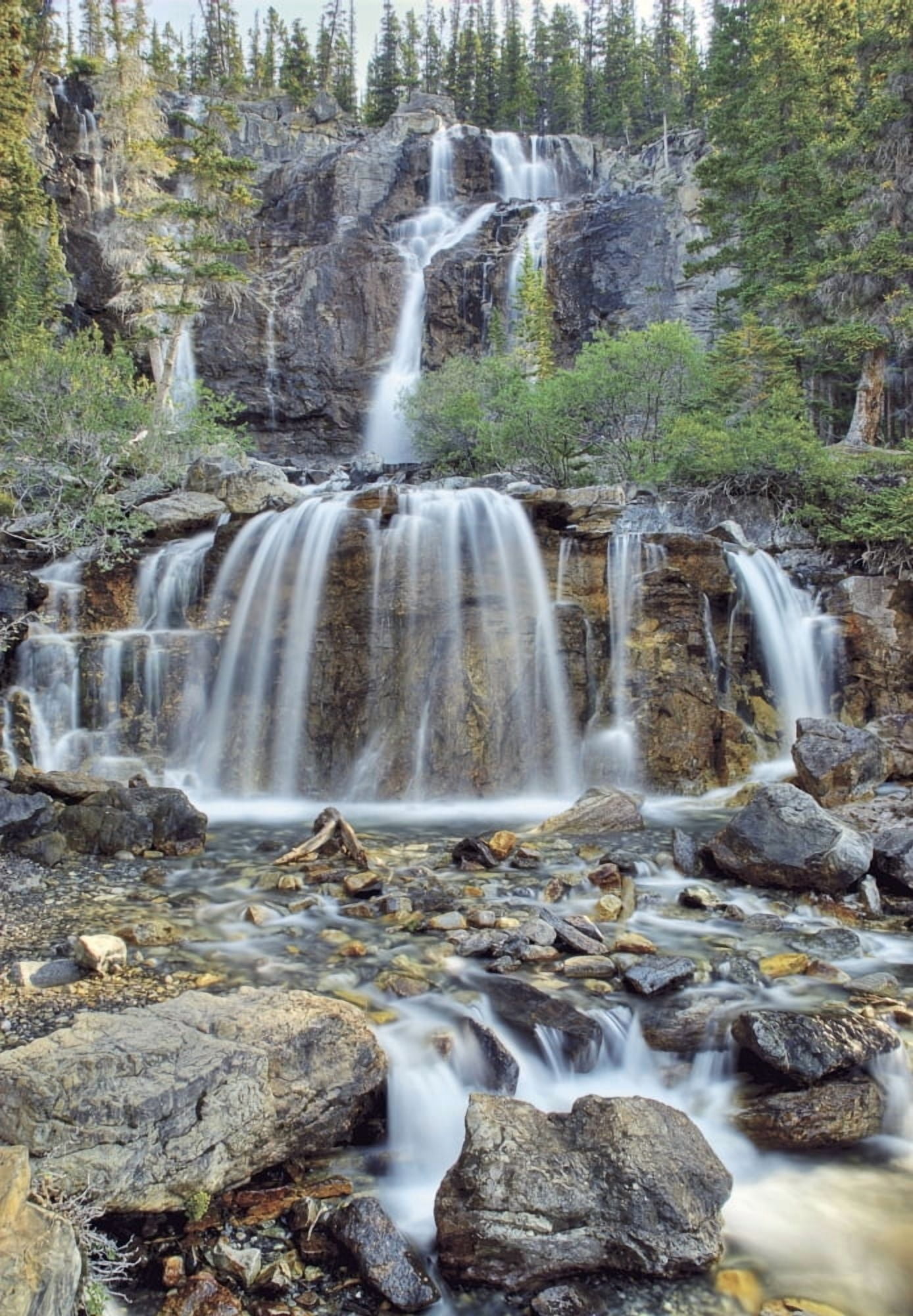 Tangle Falls Jasper National Park Alberta Canada Canvas Art - Philippe Widling Design Pics (12 x 18)