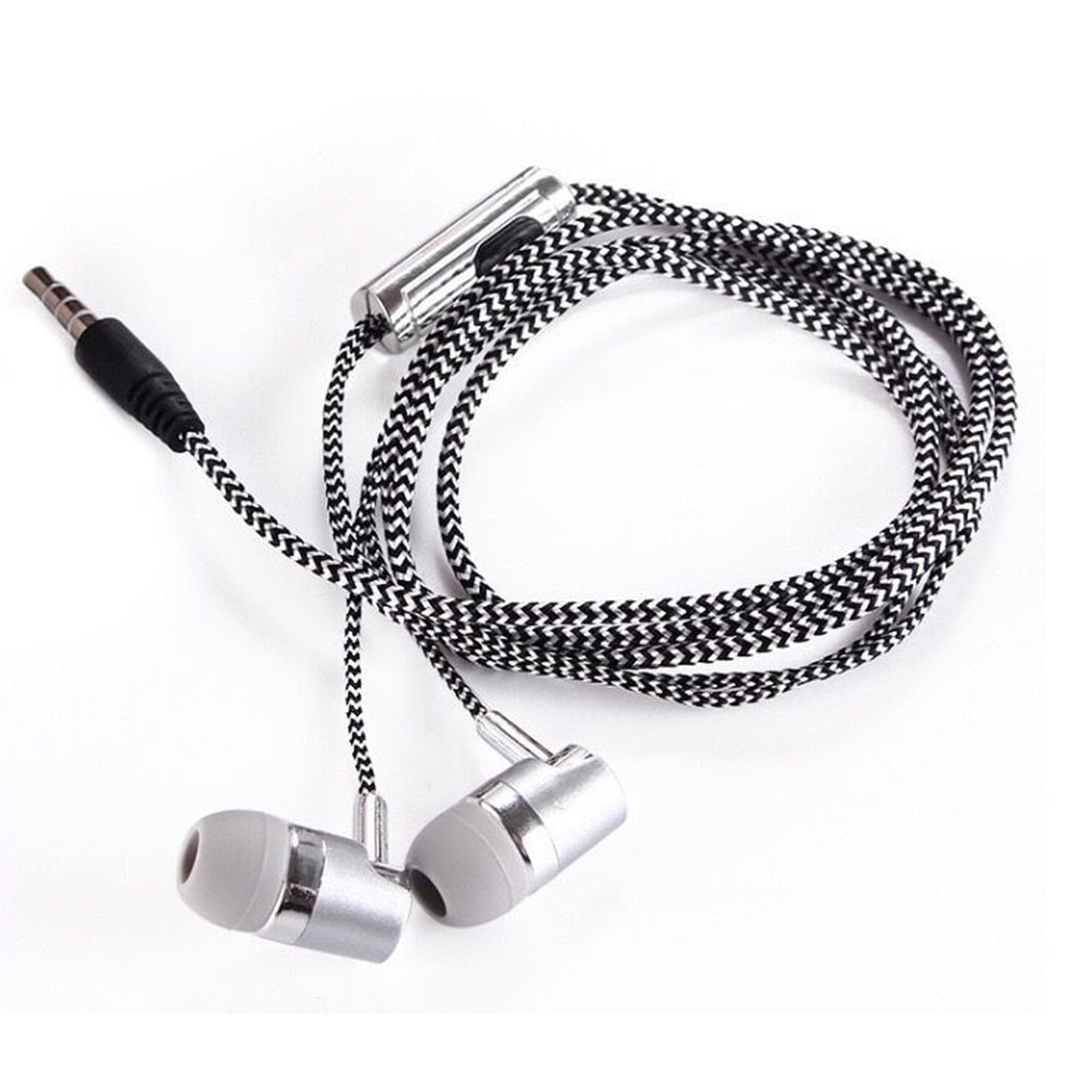 Tangle-Free Braided Cable Earphones, Ergonomic Ear Gels For Over-Ear ...