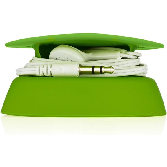 - Tangle-Free Earphone/Earbud Case, Compact Storage System, Silicone (Lime, Set of 1)