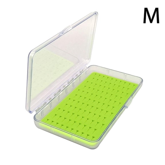 Tangle-Free Fly Fishing Fly Box with Clear Lid – Silicone Portable Tackle Organizer
