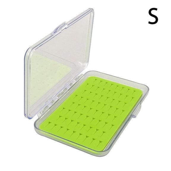 Tangle-Free Fly Fishing Fly Box with Clear Lid – Silicone Portable Tackle Organizer