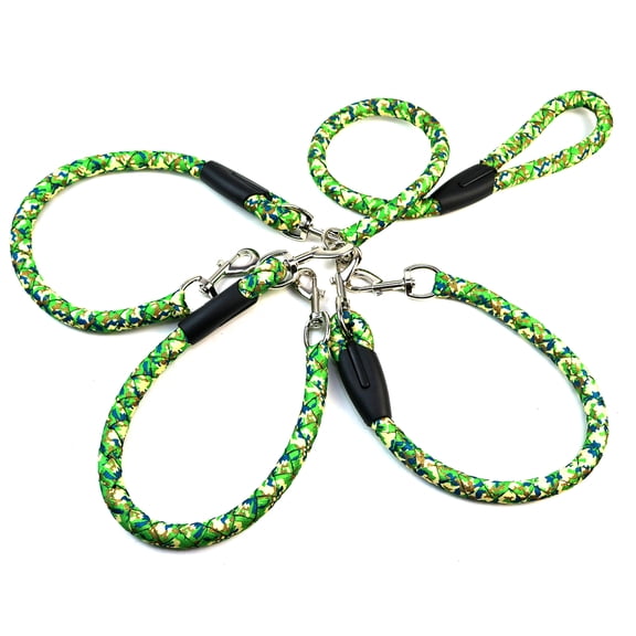 Tangle-Free Triple Dog Leash Dual Dog Leash for Walking 3 Dogs 360 Swivel Comfortable Handle, Perfect for Medium, and Large Dogs, 5 Feet (Triple Leash)