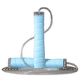 thumbnail image 1 of Tangle-Free With Ball Bearing Speed Skipping Rope Cable, Adjustable , With Memory Foam Handles - light blue, 1 of 5