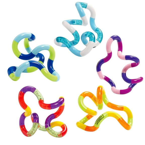 Tangle Jr Classic (5-Pack) - Genuine Tangle Fidget Toys - Tangle Fidget Pack - Twisty Fidget Toy Fidgets Pack for Kids and Adults - Fidget Toy for School - Gift for Teens and Adults C29