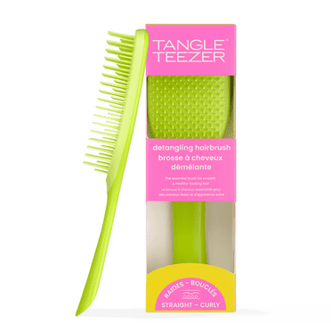 Tangle Teezer Essential Detangler Brush for Wet & Dry Hair, Neon Green