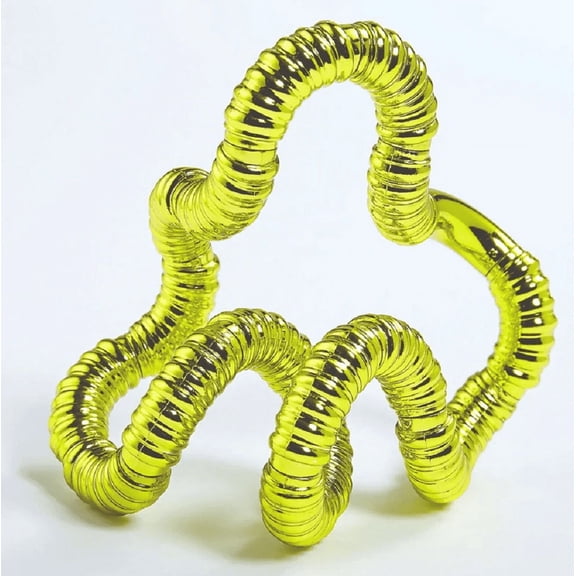 Tangle Textured Metallic Yellow/Green