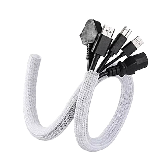 TangleFree Braided Cable Organizers Cable Sleeve For Desk Tvs Wire And Automotive Motorcycle Applications for Messy Cord