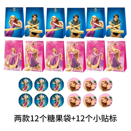 Tangled Candy Bags 12PCS Party Favor Gift Bags Birthday Party Decorations