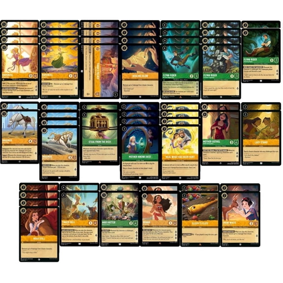 Tangled Disney Lorcana Deck - Rapunzel - Custom Built - Powerful - 60 Card!!!