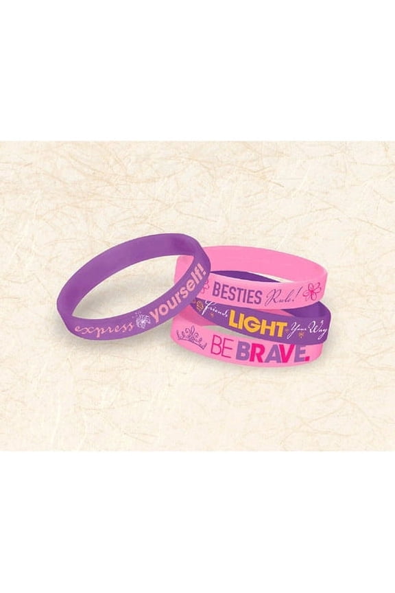 Tangled 'Dream Big' Rubber Bracelets (6ct)