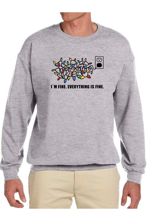 Tangled Lights, I'm Fine Sweatshirt Men -Smartprints Designs, Male XX-Large