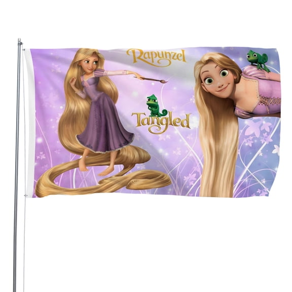 Tangled Long Hair-themed Printed Flag Perfect gift for fans, friends, and family members, and suitable for indoor and outdoor activities, party decorations.16"x24" (40cm60cm)