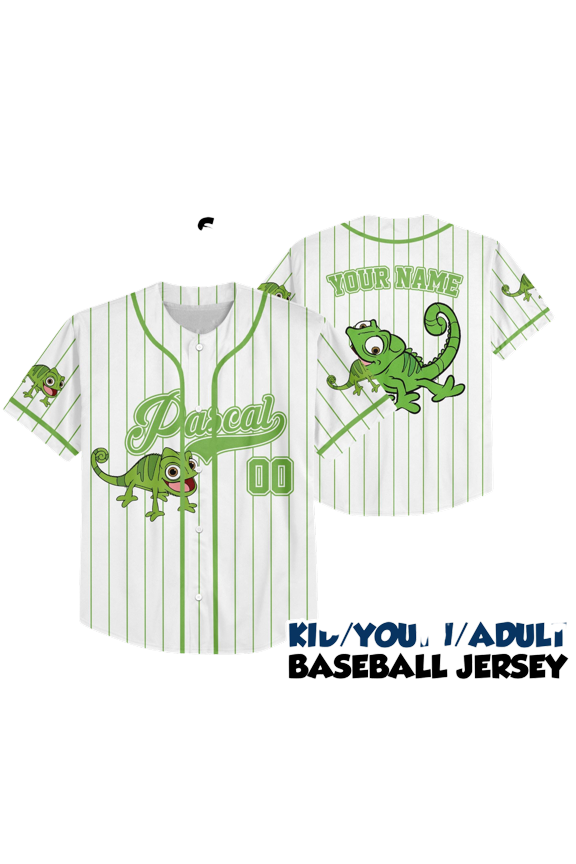 Tangled Pascal Baseball Jersey, Disney Pascal Jersey, Disney Tangled Characters Jersey, Disney Family Trip Shirt, Cute Pascal Kids Jersey