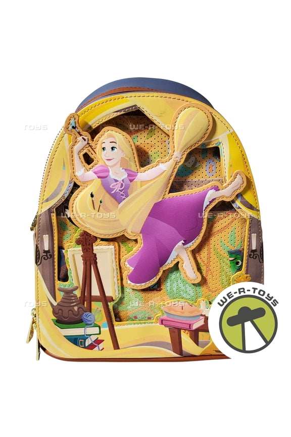 Tangled Rapunzel Painting Glow-in-the-Dark Mini-Backpack Loungefly