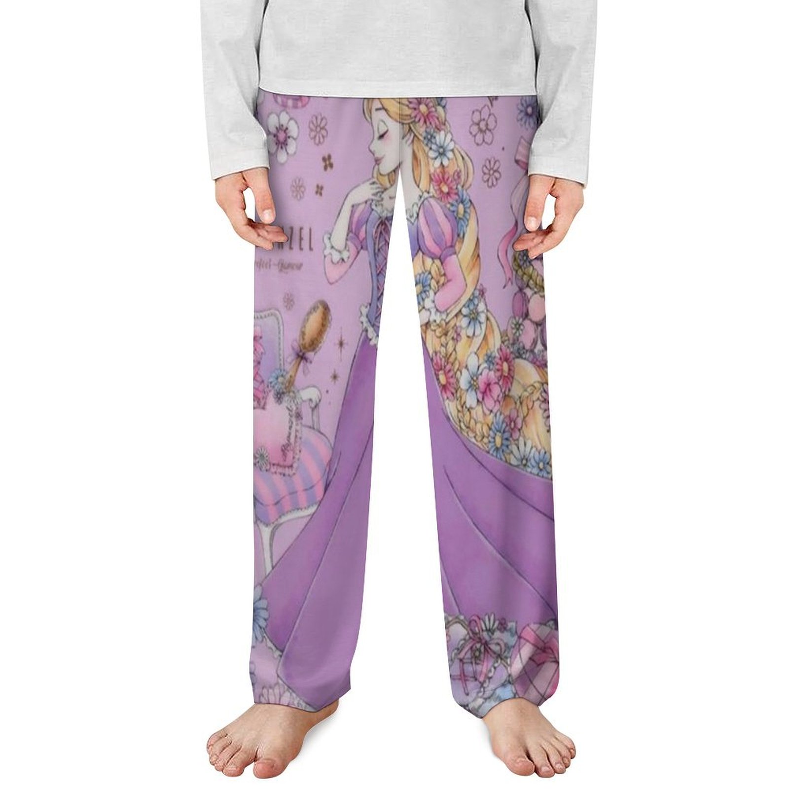 Tangled Rapunzel Pajama Pants for Gils Kids Cute Sleep Bottoms Tangled ...