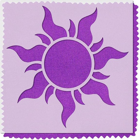 Tangled Sun Stencil - Reusable Mylar DIY Painting Template, 6x6 in, Stencil Stop