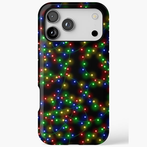 Tangled Up Christmas Lights iPhone Case 17 through 11 Pro Max