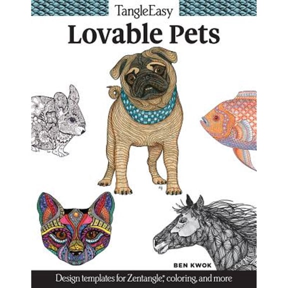 Pre-Owned Tangleeasy Lovable Pets: Design Templates for Zentangle(r), Coloring, and More (Paperback) 1497201055 9781497201057
