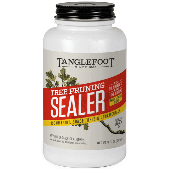Tanglefoot Tree Pruning Sealer, 8oz Brushcap Brush-On Tree Wound Sealer for Pruning, Trimming & Grafting Weather-Resistant Sealant for Outdoor Tree Care