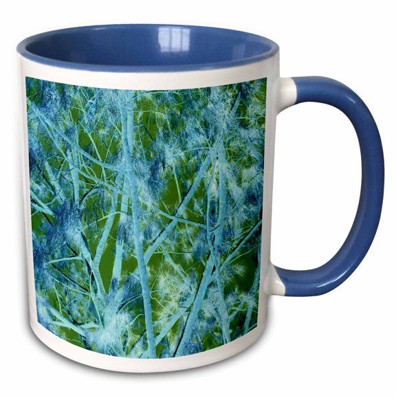 3drose, Tangles, 11oz Two-tone Blue Mug