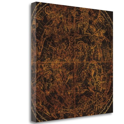 Tangletown Fine Art Northern Celestial Sphere Vintage by Wild Apple Portfolio Poster Frame - 18 x 18 x 1.5 in.