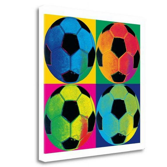 Tangletown Art, 20 x 20 "Ball Four Soccer " by Wild Apple Portfolio, Gallery Wra