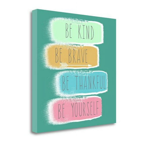 Tangletown Art, 20 x 20 "Be Yourself " by Linda Woods, Gallery Wrap Canvas Art p