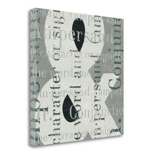 Tangletown Art, 20 x 20 "Punctuated Text II " by Michael Mullan, Gallery Wrap Ca