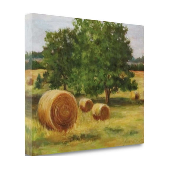 Tangletown Art, 23 x 18 "Bales of Hay " by Cheri Wollenberg, Gallery Wrap Canvas