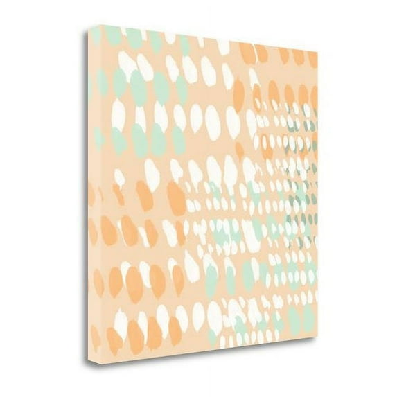 Tangletown Art, 24 x 24 "Coral Abstract " by Linda Woods, Gallery Wrap Canvas Ar