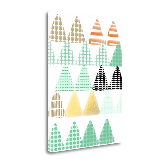 Tangletown Art, 26 x 20 "Triangle Pattern Print " by Linda Woods, Gallery Wrap C