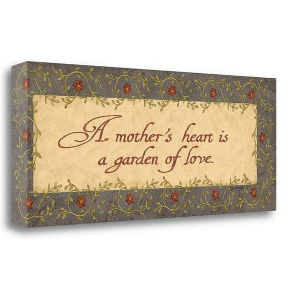 Tangletown Art, 28 x 12 "A Mothers Heart " by Jo Moulton, Gallery Wrap Canvas Ar