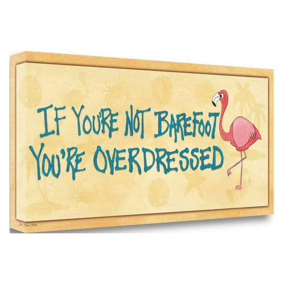 Tangletown Art, 29 x 13 "Barefoot " by Jo Moulton, Gallery Wrap Canvas Art print