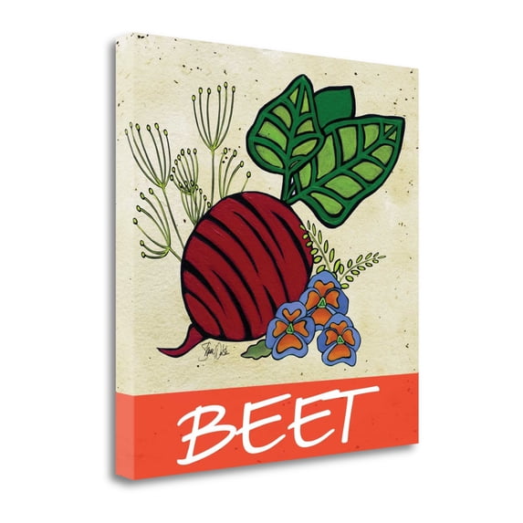 Tangletown Art, 30 x 30 "Beet " by Shanni Welsh, Gallery Wrap Canvas Art printed