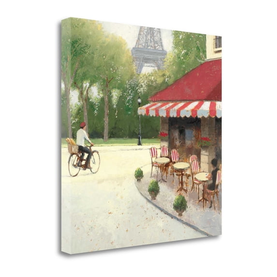 Tangletown Art, 30 x 30 "Cafe du Matin III " by James Wiens, Gallery Wrap Canvas