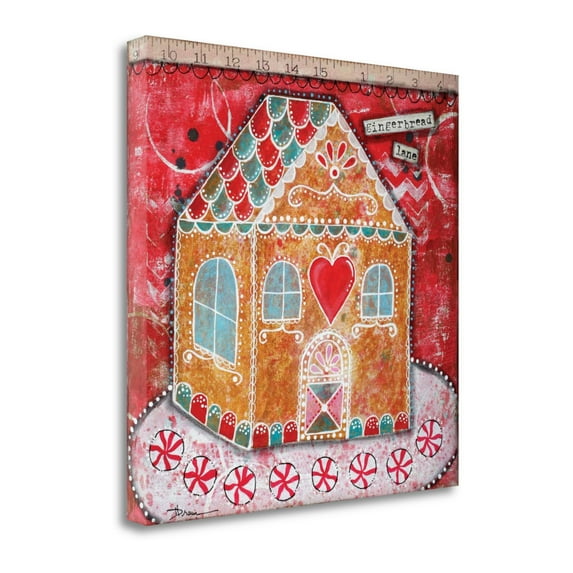 Tangletown Fine Art Gingerbread Lane by Denise Braun Poster Frame - 30 x 30 x 1.5 in.