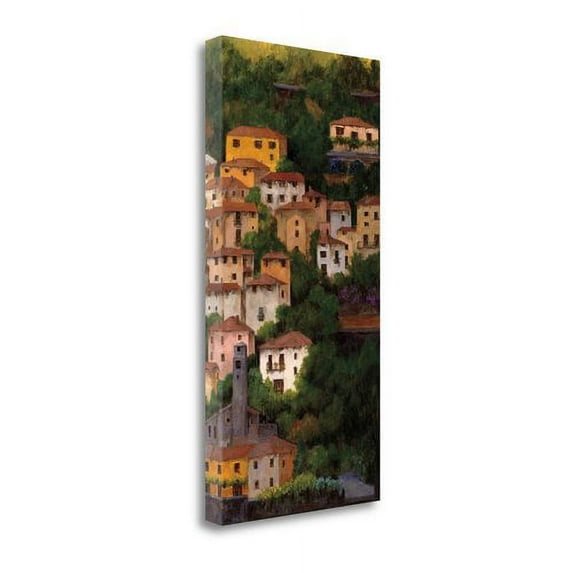 Tangletown Art, 34 x 17 "Lago di Como II " by Montserrat Masdeu, Gallery Wrap Ca