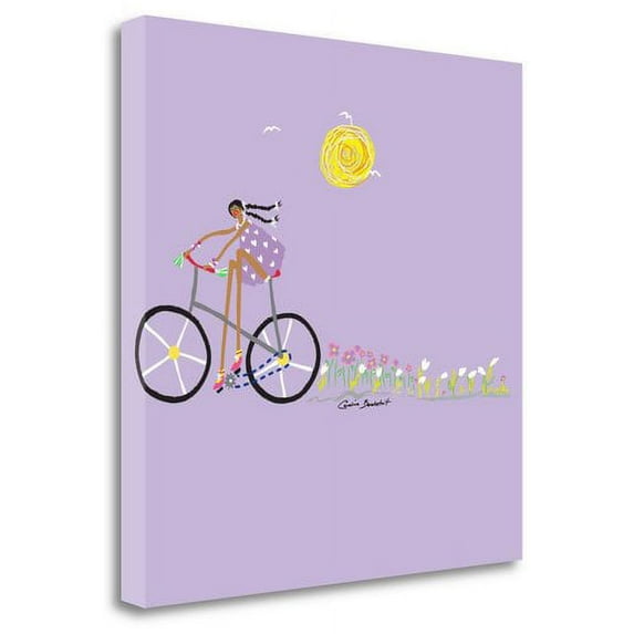 Tangletown Art, 35 x 35 "Tour de Girls 2 " by Caroline Benchetrit, Gallery Wrap