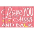 thumbnail image 1 of Tangletown Art, 39 x 24 "Love You to the Moon - Pink " by Words For the Soul, Ga, 1 of 2
