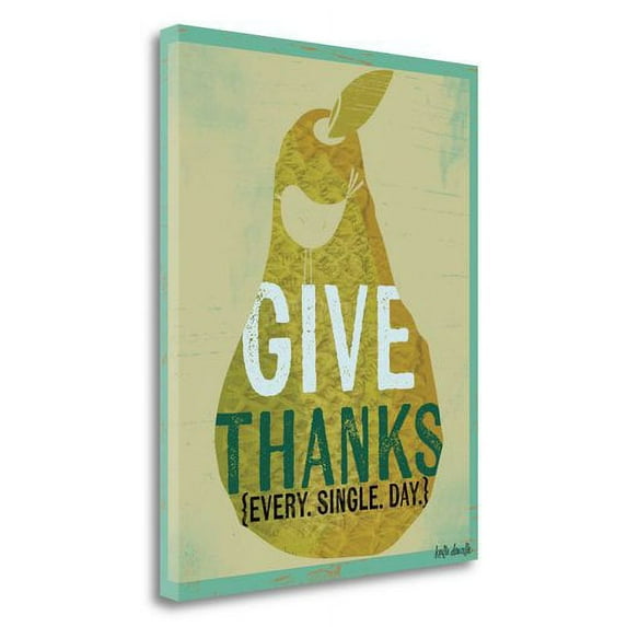 Tangletown Art, 40 x 32 "Give Thanks " by Katie Doucette, Gallery Wrap Canvas Ar