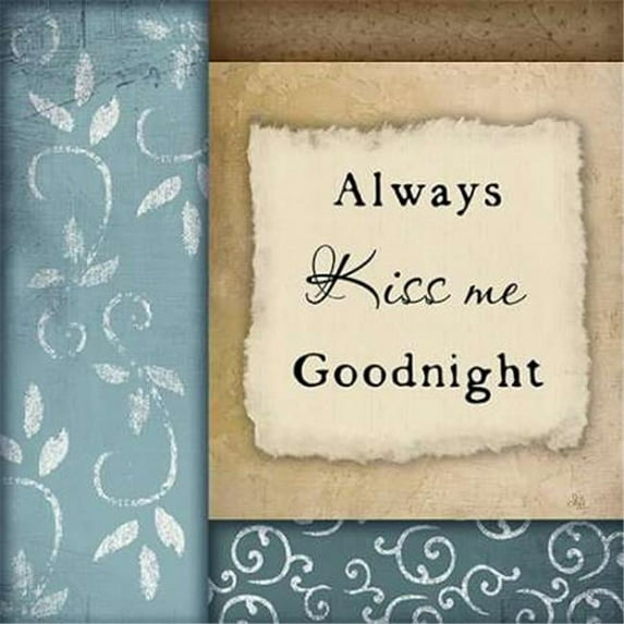 Tangletown Fine Art Always Kiss Me Goodnight by Jennifer Pugh Poster Frame - 24 x 24 x 1.5 in.