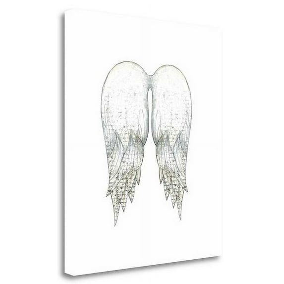 Tangletown Fine Art 'Angel Wings in White' Graphic Art Print on Wrapped Canvas
