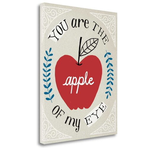 Tangletown Fine Art 'Apple of my Eye' by Oliver Towne Textual Art on Wrapped Canvas