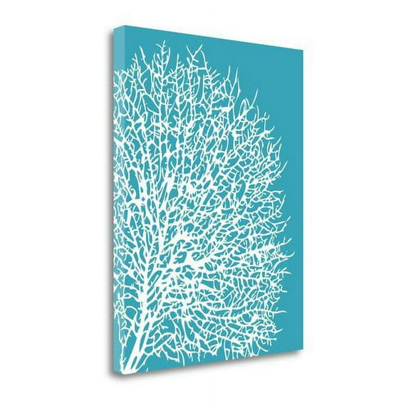 Tangletown Fine Art Aqua Coral II By Sabine Berg, Gallery Wrap Canvas 22 x 28