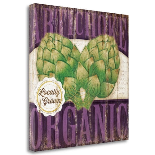 Tangletown Fine Art 'Artichoke Textual Art on Wrapper Canvas