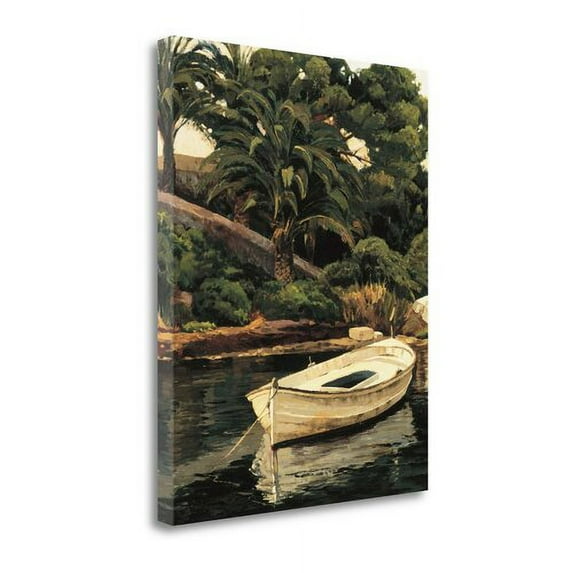 Tangletown Fine Art 'Barca y Palmeras' Graphic Art Print on Wrapped Canvas